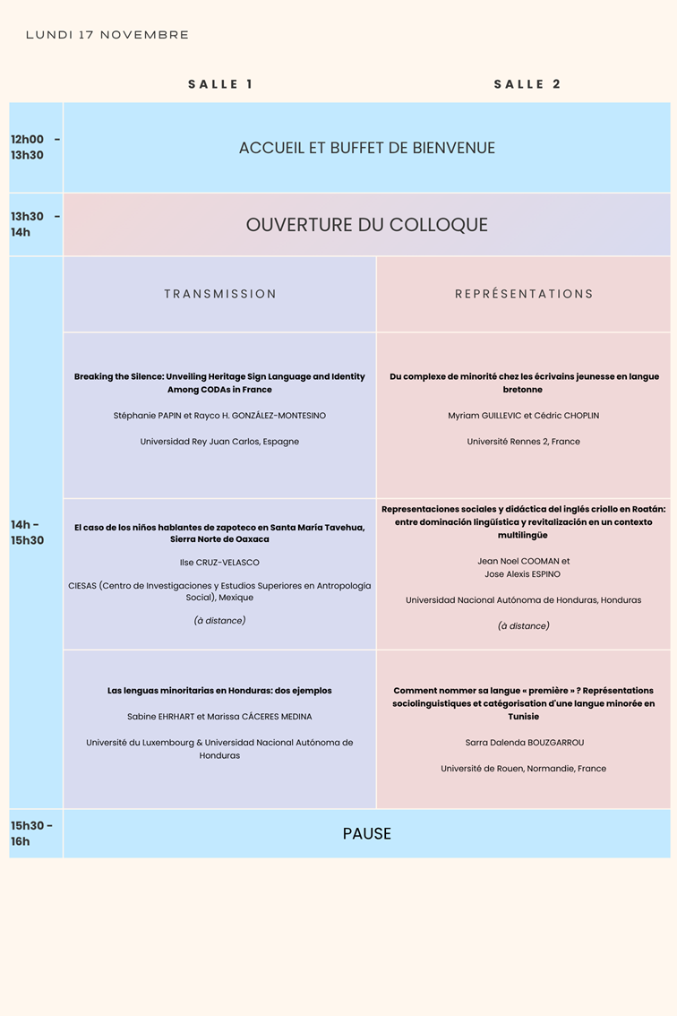 lundi 17 novembre - 1