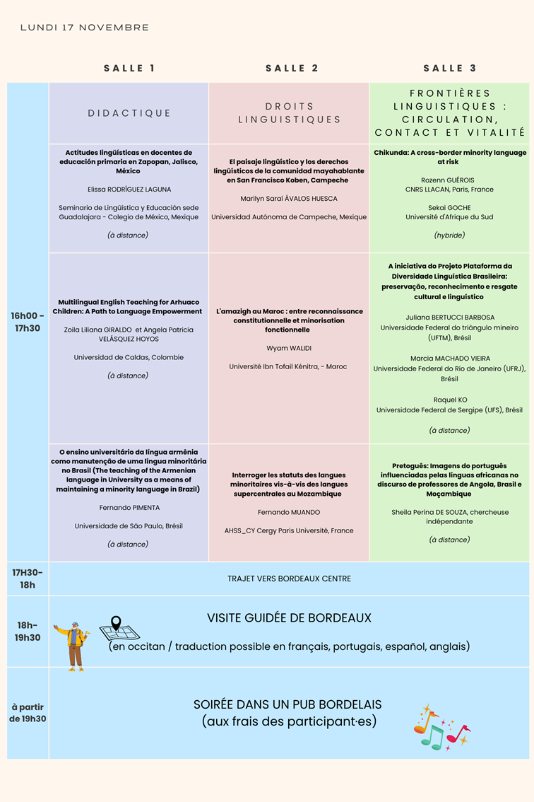 lundi 17 novembre - 2